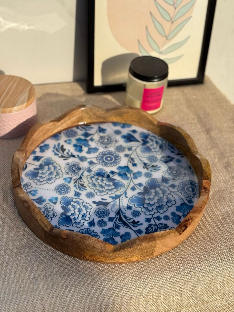 Mango Wood Serving Tray Set (Set of 2, Rectagular)