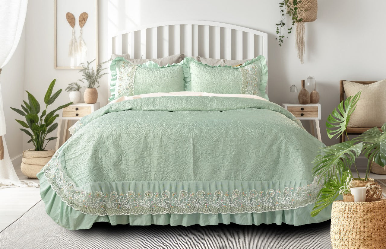 Macalan Elegance Bedcover Set – Luxurious Comfort in Every Thread - 1 Bedcover (90 x 100 inches), 2 Matching Pillow Covers (17 x 27 inches)