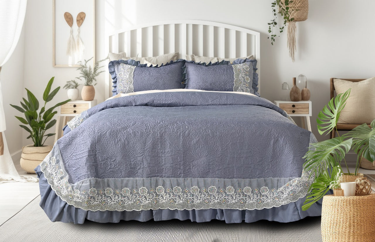 Macalan Elegance Bedcover Set – Luxurious Comfort in Every Thread - 1 Bedcover (90 x 100 inches), 2 Matching Pillow Covers (17 x 27 inches)