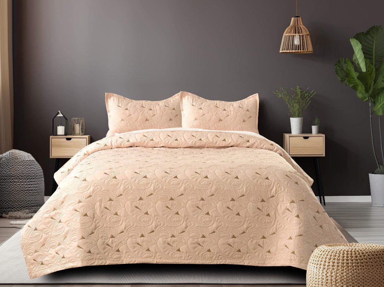 Lilyturf Bedcover Set – 90x100 inches with 2 Pillow Covers