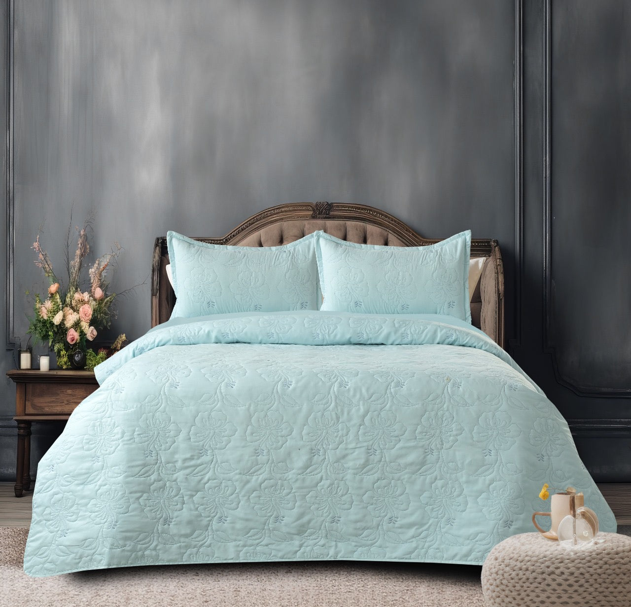 Forresta Bedcovers Set- 1 Bedcover (90 x 100 inches) 2 Pillow Covers (17 x 27 inches)