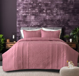 Premium Microfiber Quilted Bedcover Set – 90x100 inches with 2 Pillow Covers