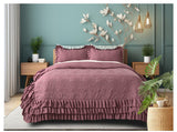 Forresta 3 Layer Frill Bedsheet – 1 Bedsheet with 3-layer frill (90 x 100 inches)  2 Coordinated Pillow Covers (17 x 27 inches)